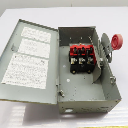 Eaton Cutler-Hammer DH362URK 60A 3-P Non-Fusible Safety Disconnect Switch 600VAC