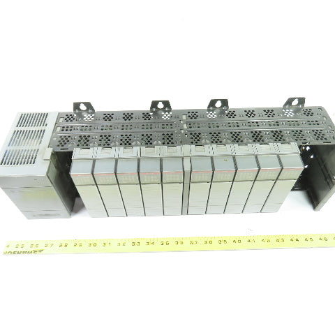 Allen-Bradley 1746-A13 SLC 500 13-Slot Rack Chassis W/ 1746-P2 & (10)1746-IA16