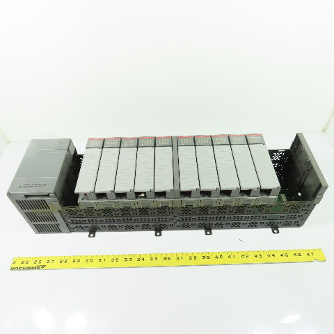 Allen-Bradley 1746-A13 SLC 500 13-Slot Rack Chassis W/ 1746-P2 & (10)1746-IA16