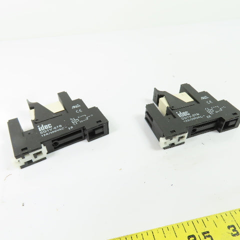 IDEC SQ1V-07B RQ1V-CM-A24 Relay W/ Socket Base 12A 250VAC 24V Coil Lot Of 2