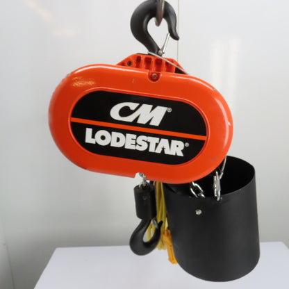 CM Lodestar Model RRS 2Ton 4000LB Electric Chain Hoist 20'Lift 16FPM 230/460 3Ph
