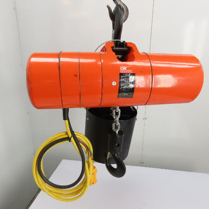 CM Lodestar Model RRS 2Ton 4000LB Electric Chain Hoist 20'Lift 16FPM 230/460 3Ph