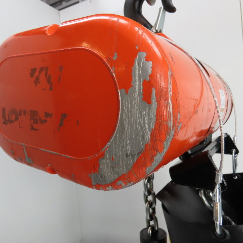 CM Lodestar Model RRS 2Ton 4000LB Electric Chain Hoist 20'Lift 16FPM 230/460 3Ph