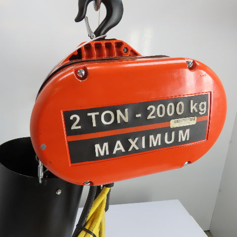 CM Lodestar Model RRS 2Ton 4000LB Electric Chain Hoist 20'Lift 16FPM 230/460 3Ph