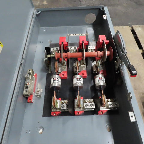 Square D H366N 600A Type 1 Fused Safety Electrical Disconnect 600VAC 300VDC
