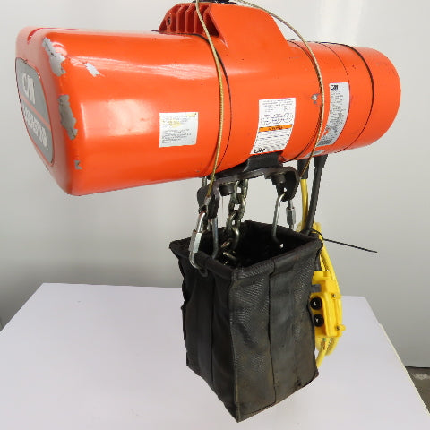 CM Lodestar Model RRS 2Ton 4000LB Electric Chain Hoist 20'Lift 16FPM 230/460 3Ph
