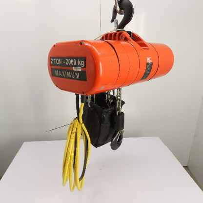 CM Lodestar Model RRS 2Ton 4000LB Electric Chain Hoist 20'Lift 16FPM 230/460 3Ph