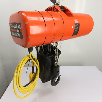 CM Lodestar Model RRS 2Ton 4000LB Electric Chain Hoist 20'Lift 16FPM 230/460 3Ph