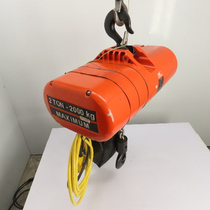 CM Lodestar Model RRS 2Ton 4000LB Electric Chain Hoist 20'Lift 16FPM 230/460 3Ph
