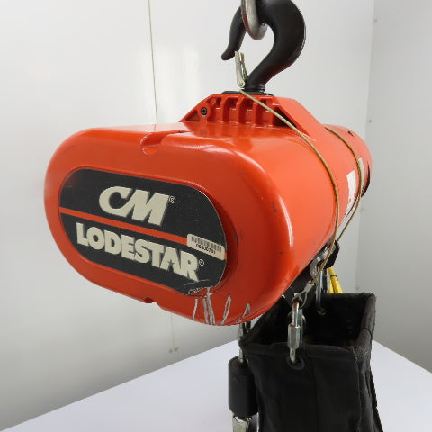 CM Lodestar Model RRS 2Ton 4000LB Electric Chain Hoist 20'Lift 16FPM 230/460 3Ph