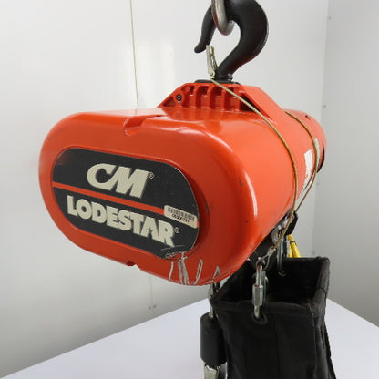 CM Lodestar Model RRS 2Ton 4000LB Electric Chain Hoist 20'Lift 16FPM 230/460 3Ph
