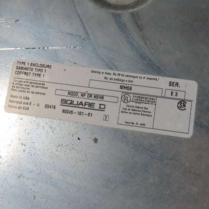 Square D MH68 Load Center Electrical Enclosure Box NEMA 1 W/ Cover