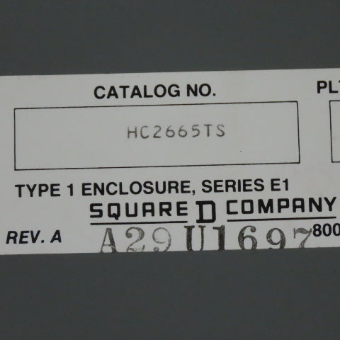 Square D HCN 1865-1MN I-Line 100A 600V Circuit Breaker Load Center 250VDC