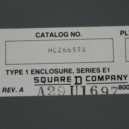 Square D HCN 1865-1MN I-Line 100A 600V Circuit Breaker Load Center 250VDC