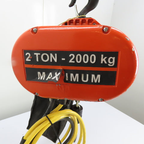 CM Lodestar Model RRS 2Ton 4000LB Electric Chain Hoist 20'Lift 16FPM 230/460 3Ph