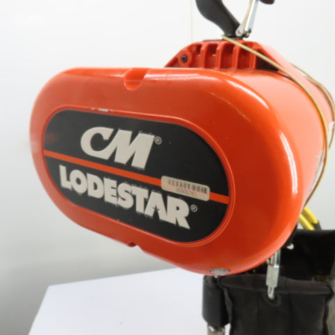 CM Lodestar Model RRS 2Ton 4000LB Electric Chain Hoist 20'Lift 16FPM 230/460 3Ph