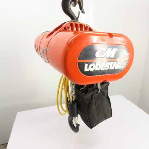 CM Lodestar Model RRS 2Ton 4000LB Electric Chain Hoist 20'Lift 16FPM 230/460 3Ph