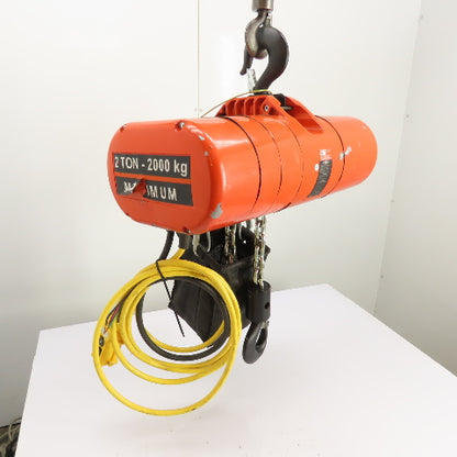 CM Lodestar Model RRS 2Ton 4000LB Electric Chain Hoist 20'Lift 16FPM 230/460 3Ph