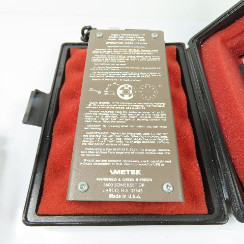 Ametek 1891 Phototach Digital Handheld Tachometer RPM Test Meter W/ Case