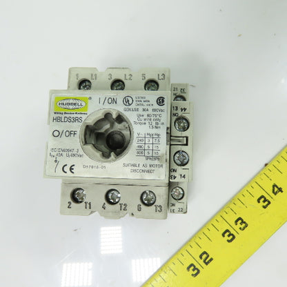 Hubbell HBLDS3RS 30A Motor Disconnect Switch 3Ph 600VAC