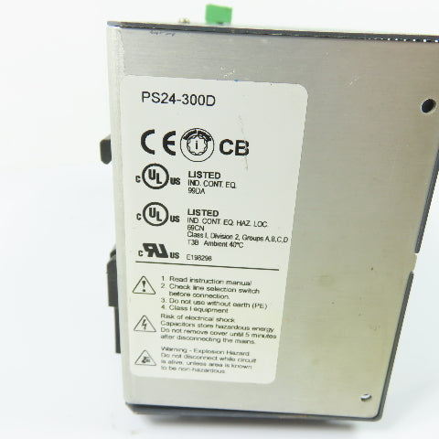 AutomationDirect PS24-300D DIN Rail Power Supply 24VDC Output 120/240VAC Input