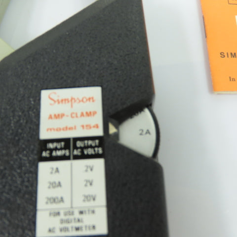 Simpson 12222 154 Hand Held Amp-Clamp AC Ammeter