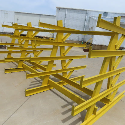 16' x 8' Welded 5 Tier Steel Offset A-Frame Cantilever Storage Rack