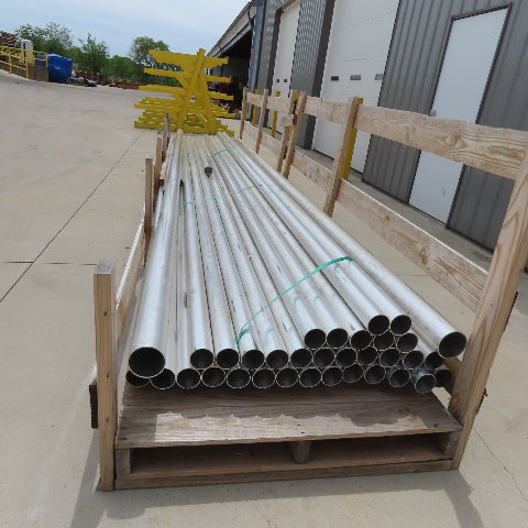3" Thin Wall Aluminum Pneumatic Conveying Suction Transfer Tube Lot Of 660'+