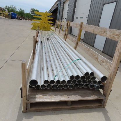 3" Thin Wall Aluminum Pneumatic Conveying Suction Transfer Tube Lot Of 660'+
