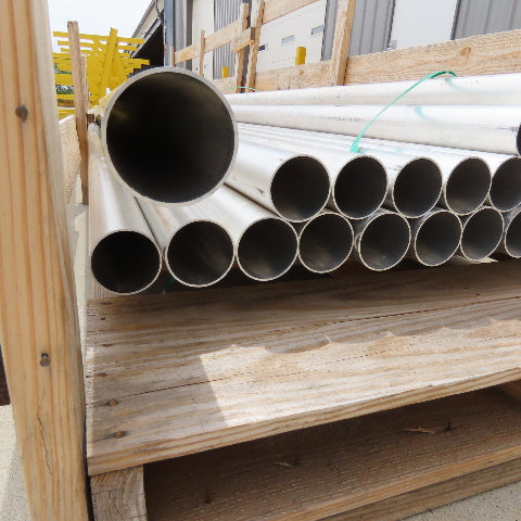 3" Thin Wall Aluminum Pneumatic Conveying Suction Transfer Tube Lot Of 660'+