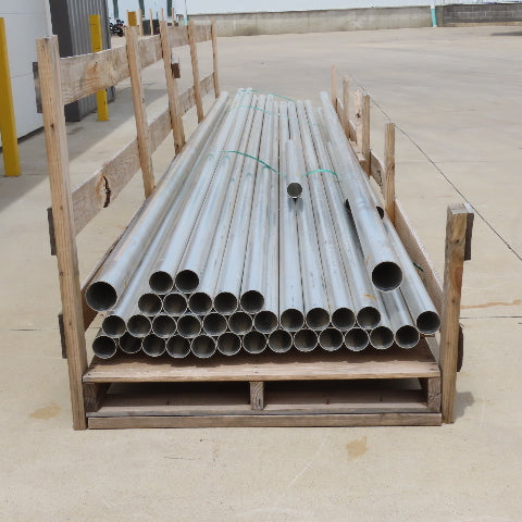 3" Thin Wall Aluminum Pneumatic Conveying Suction Transfer Tube Lot Of 660'+