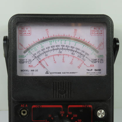 Amprobe Instrument AM-3E Taut Band Multimeter Volt-Ohm-Microammeter W/ Probes