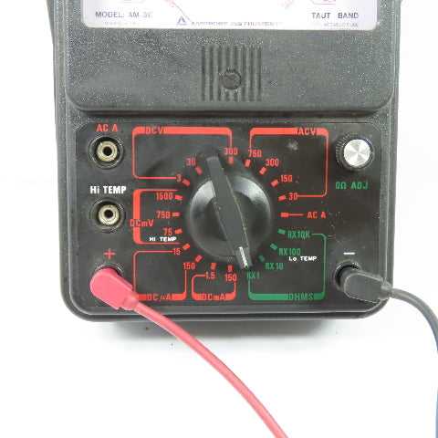 Amprobe Instrument AM-3E Taut Band Multimeter Volt-Ohm-Microammeter W/ Probes