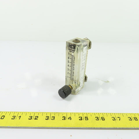 King Instrument 75301112C02 Panel Mount Water Flow Meter 1-7 GPH 125PSI