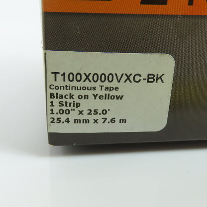 Panduit T100X000VXC-BK P1 Label Cassette Continuous Tap 1.00" x 25.0'