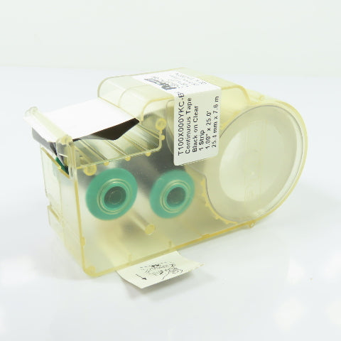 Panduit T100X000YKC-BK Label Cassette Continuous Label Maker Tape 1" x 25'