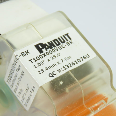 Panduit T100X000VUC-BK Label Cassette Continuous Label Tape 1.00" x 25.0'