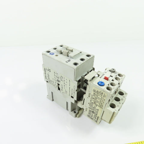 Allen-Bradley 100-C30*00 IEC Contactor 120V W/ 193-EA1DB Overload Relay 1.0-2.9A