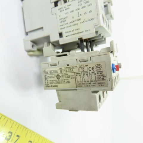 Allen-Bradley 100-C23*10 Contactor 120V Coil W/ 193-EA1HC 12-37A Overload Relay