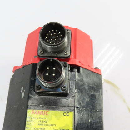 FANUC A06B-0123-B575 a3/3000 AC Servo Motor 0.9kW 127V 3000RPM 3Ph 8Nm