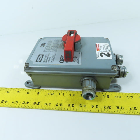 Hubbell HBLDS3 30A Non Fusible Safety Disconnect Switch 600VAC