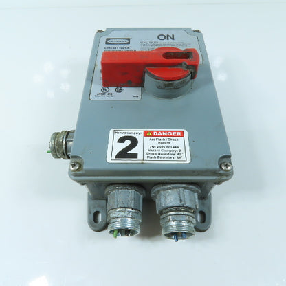 Hubbell HBLDS3 30A Non Fusible Safety Disconnect Switch 600VAC