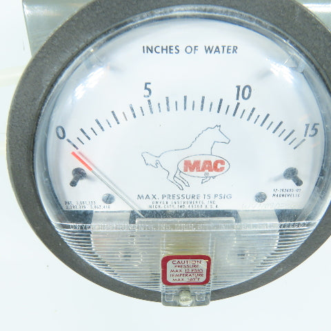 Dwyer Instruments Magnehelic Differential Pressure Gauge 0-15 Inches of Water