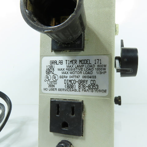 GraLab Model 171 Darkroom Laboratory Electromechanical Timer 60 Minute 120V