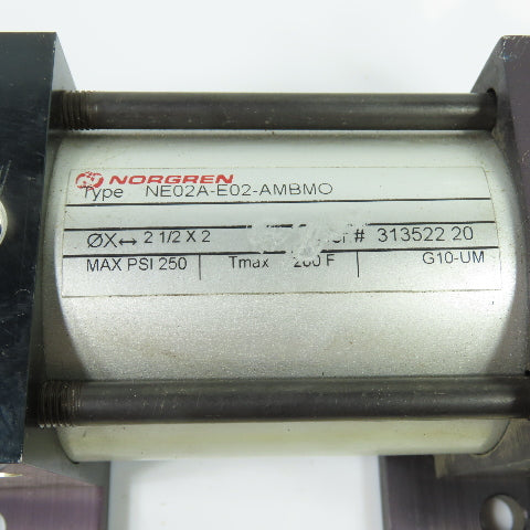 Norgren NE02A-E02-AMBM0 2 1/2" Bore 2" Stroke Pneumatic Air Cylinder 250 PSI