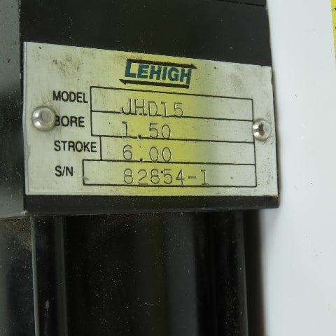 Lehigh JHD15 Double Acting Pneumatic Air Cylinder 1.5" Bore 6" Stroke