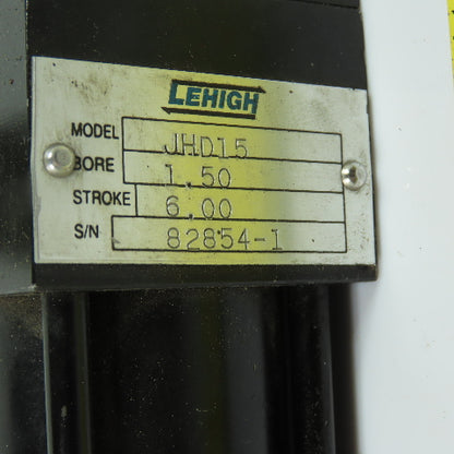 Lehigh JHD15 Double Acting Pneumatic Air Cylinder 1.5" Bore 6" Stroke
