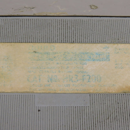 Gould HR3-F200 2000A 3-Pole Circuit Breaker Frame 600V