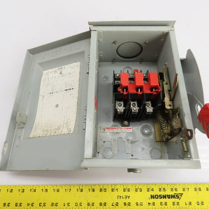 Siemens HNF361R 30A Non-Fusible Safety Disconnect Switch 600VAC 250VDC 3Ph