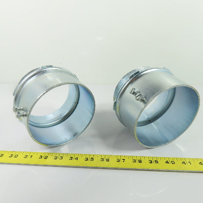 4" EMT/Rigid/IMC Connector Male Threaded Set Screw Conduit Connectors Lot of 2